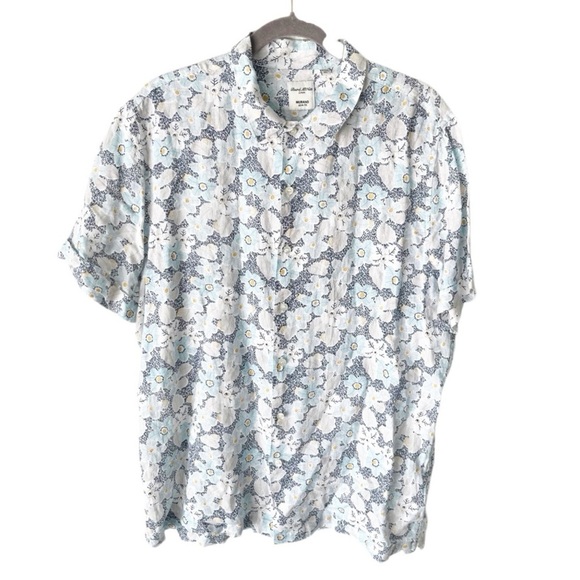 Baird Mcnutt Linen Shirt Men's XL Murano Button Down Floral - Picture 1 of 8